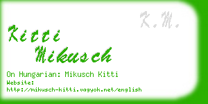 kitti mikusch business card